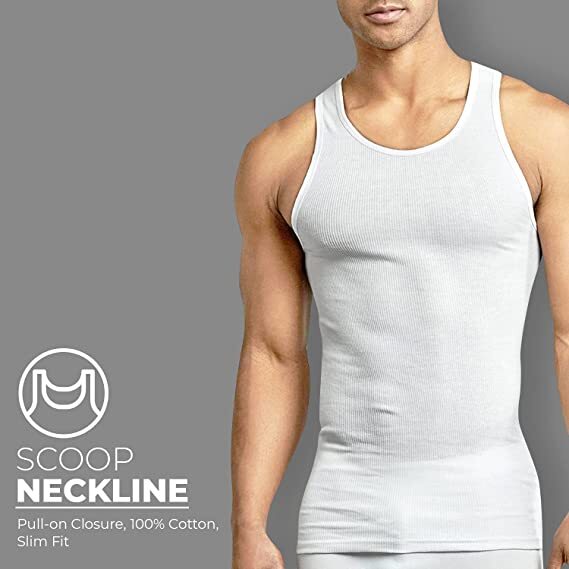 3-12 Pcs Mens 100% Cotton A-Shirt Tank Top Ribbed Solid Undershirt Wife Beater gallery