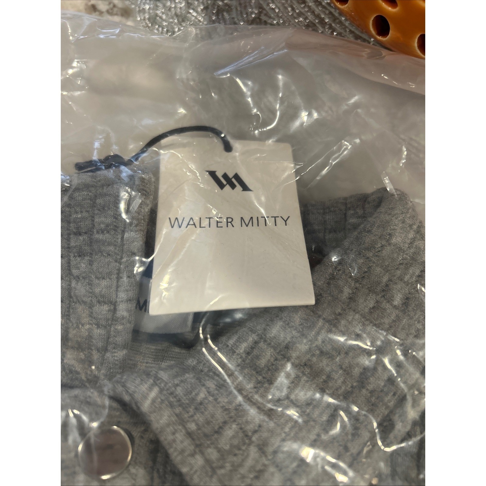 Walter Mitty Men Shirt- SMALL NEW waffle weave, winter fall, gray streetwear gallery