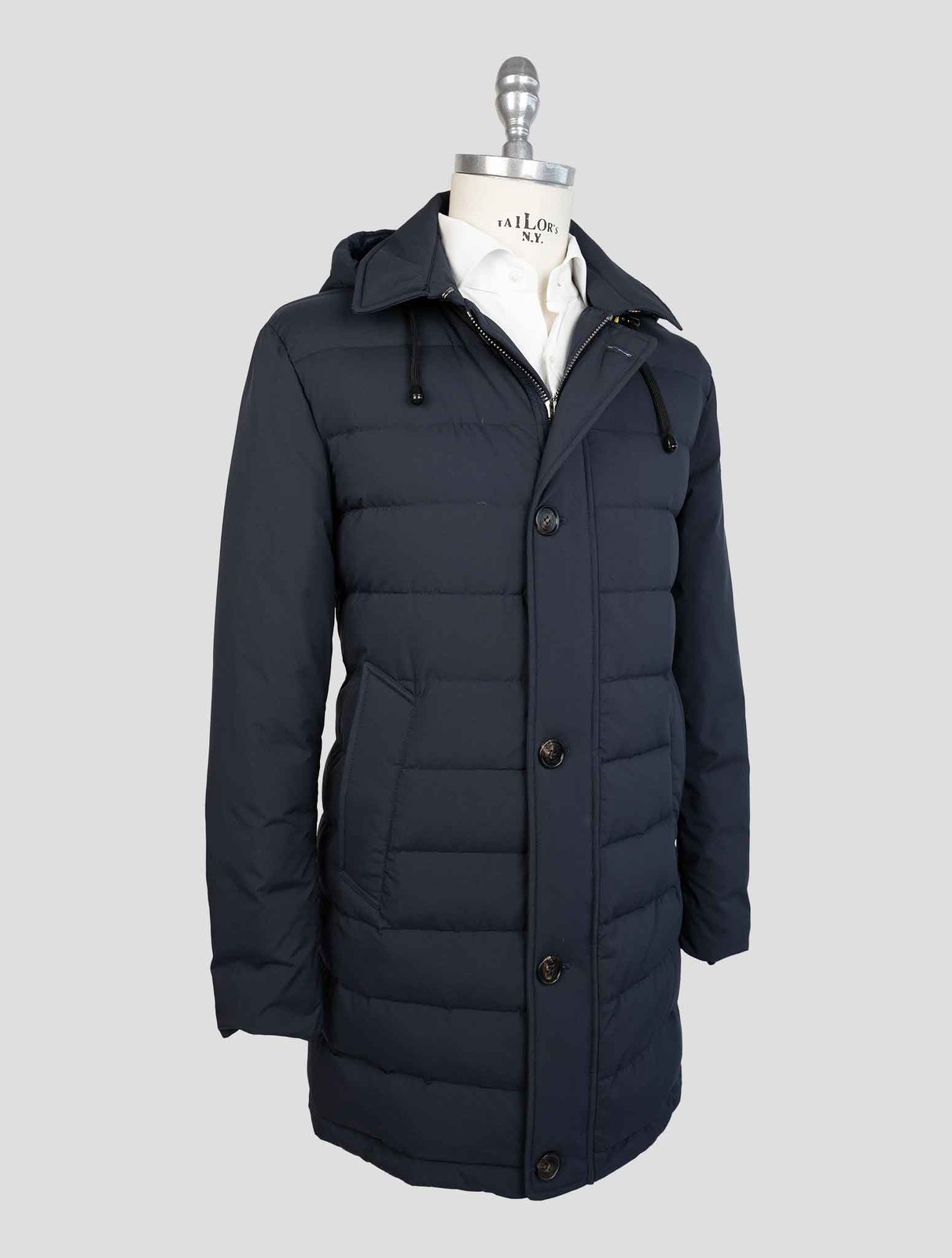 NEW SARTORI NAPOLI BLUE PL OVERCOAT US 46 - EU 56 US1088 gallery