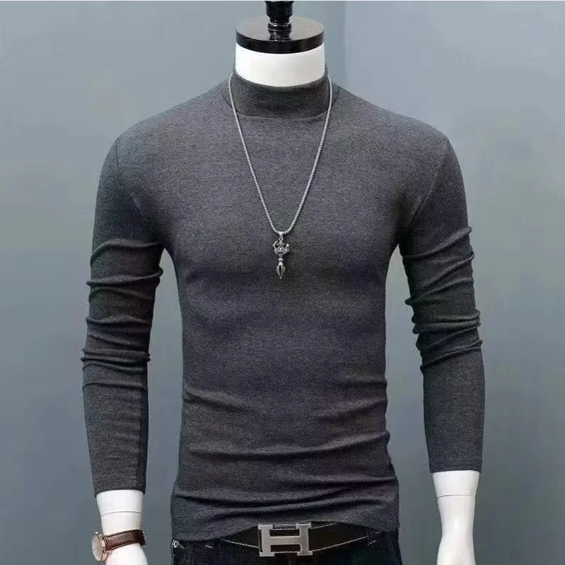 Sweatwear Mens Anti-pilling High Quality Knitted Turtlene Sweater Slim Fit Lon gallery