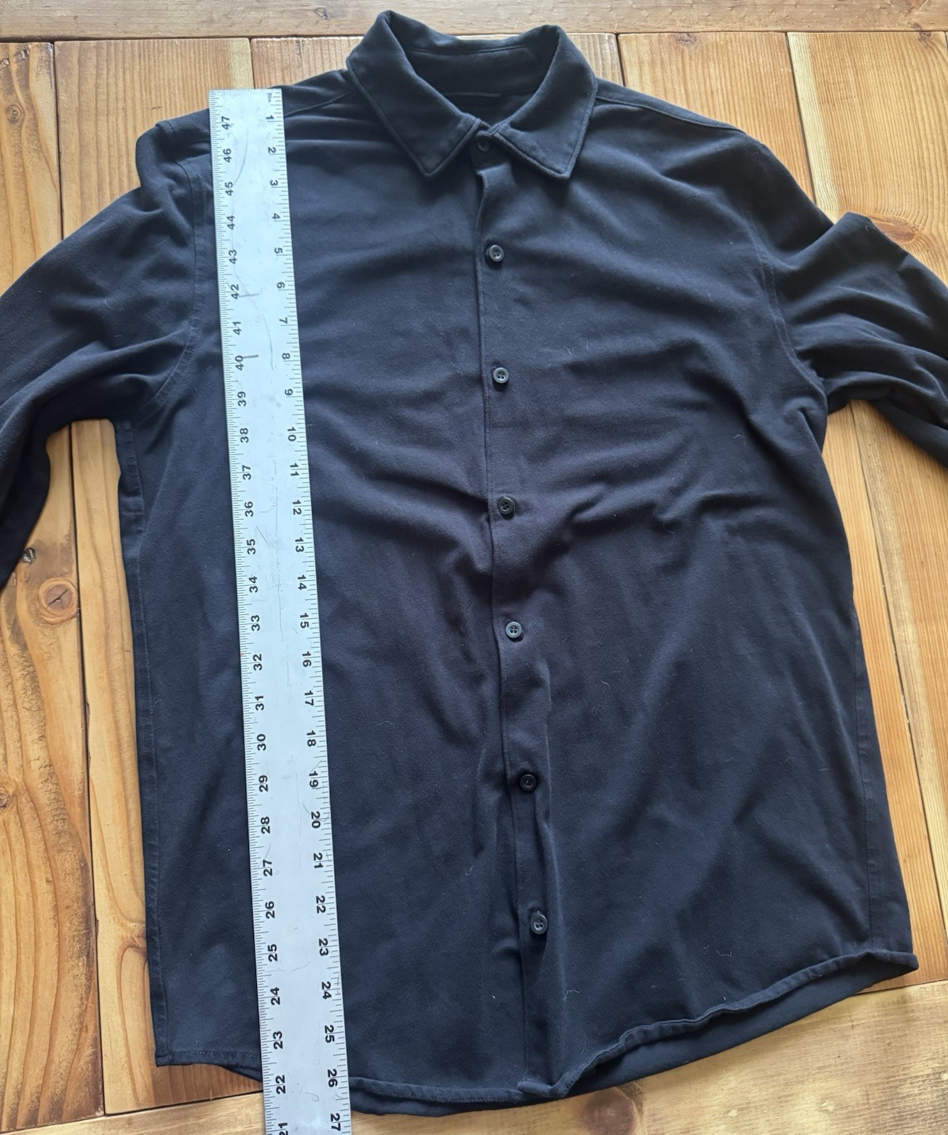 True Classic Men's, Knit Long Sleeve, Slightly Relaxed Fit Collard Shirt Stretch gallery