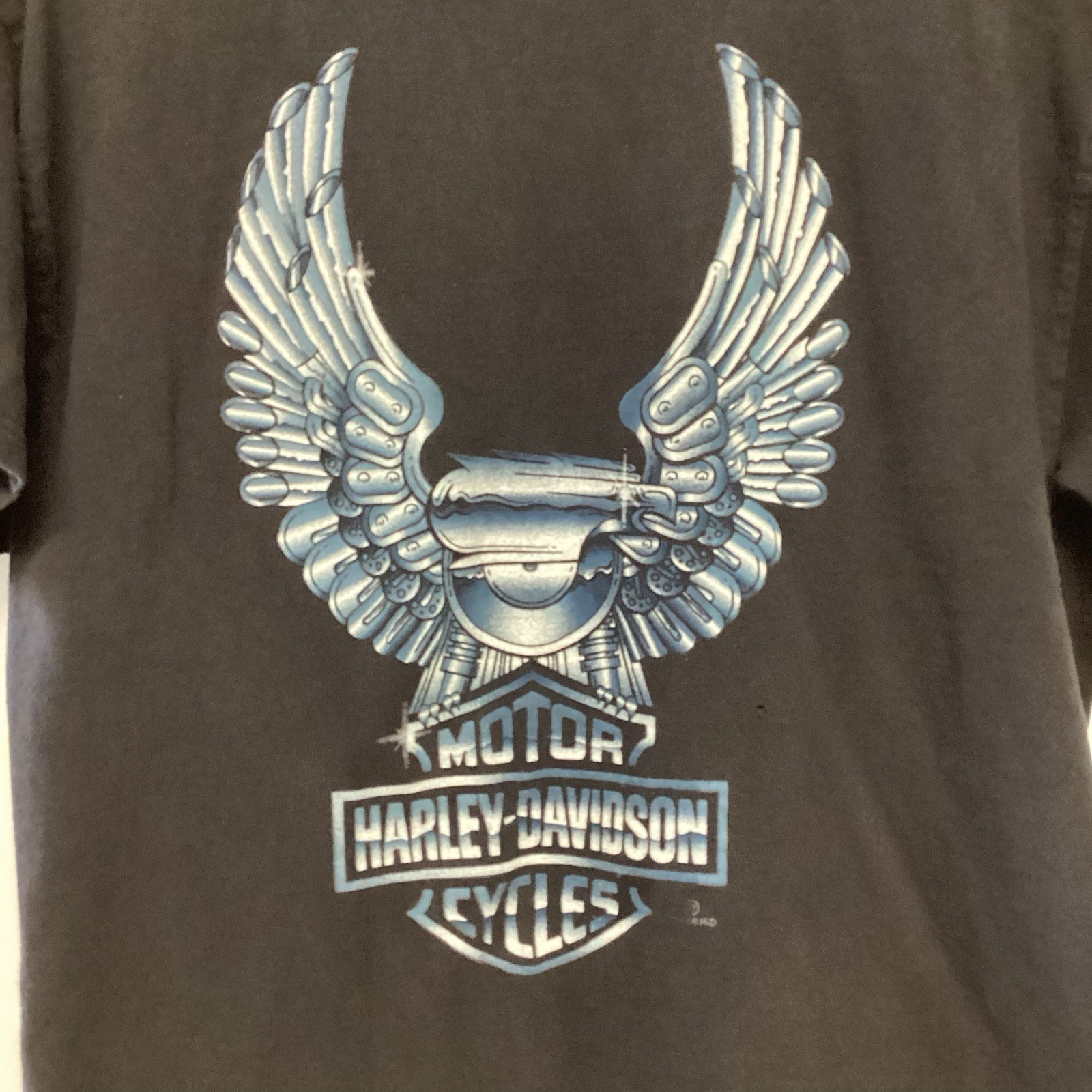 VTG Harley Davidson T-Shirt Black Lrg Biker Motorcycle Made In the USA See Pics gallery