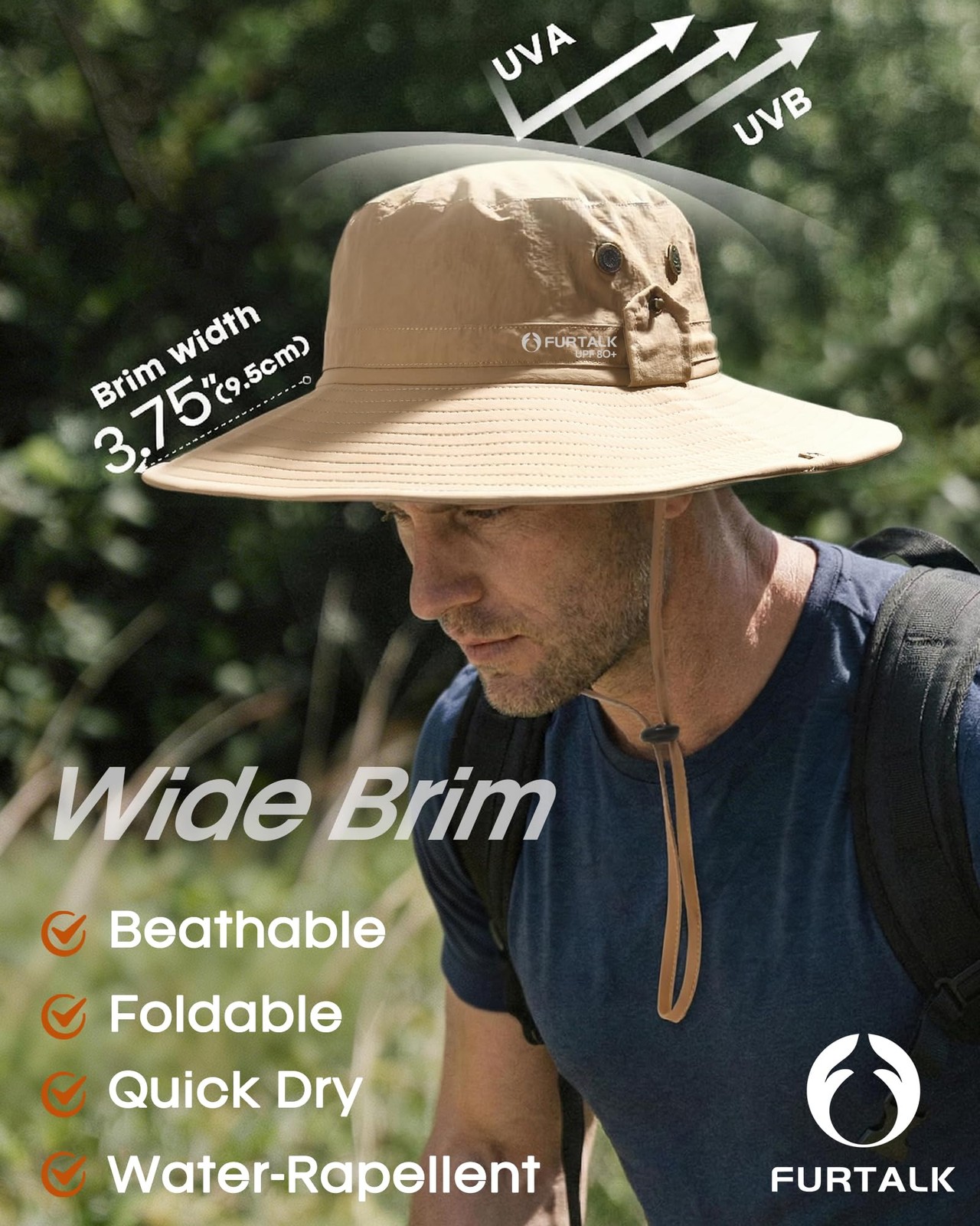 Sun Hat UPF 80+ Foldable Wide Brim Outdoor Hiking Beach Summer Hat for Travel gallery