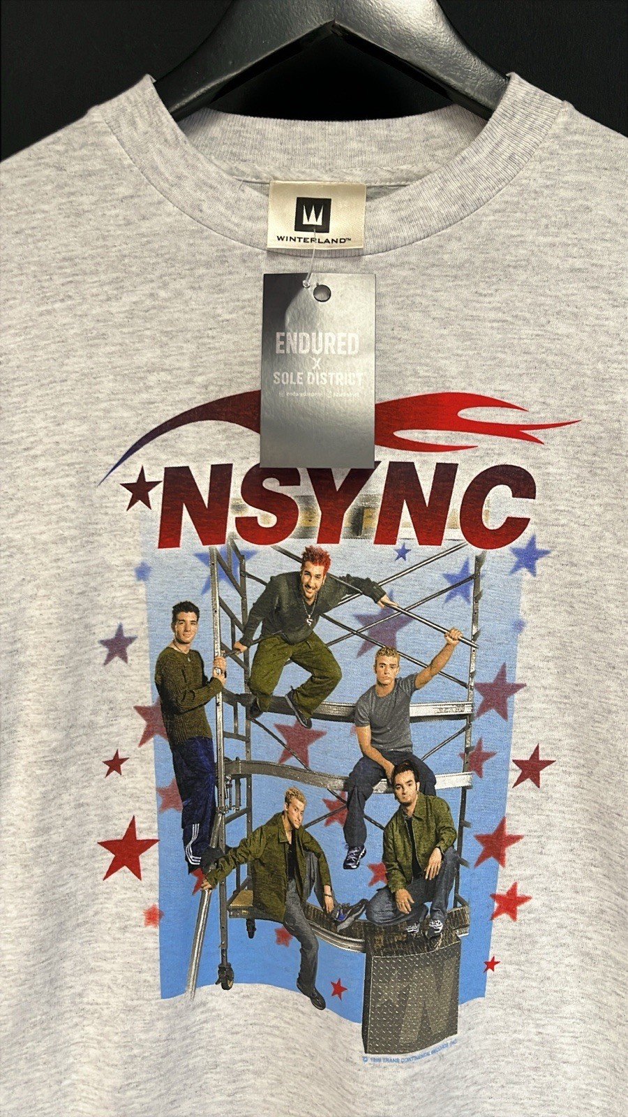Vintage 90s *NSYNC Flame Longsleeve Winterland Size XS Made In USA gallery