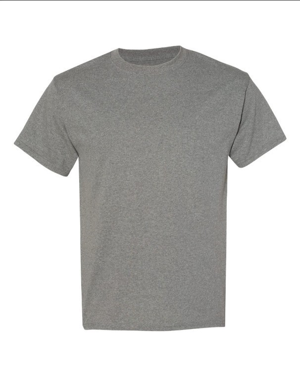Hanes 5170 5XL EcoSmart Crewneck Short Sleeve Tee Pit to Pit 31" Oxford Gray gallery