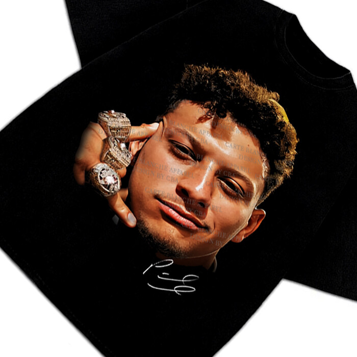 Patrick Mahomes T-Shirt Superbowl Champ 3 Rings Greatest Of All Time GOAT Tee gallery