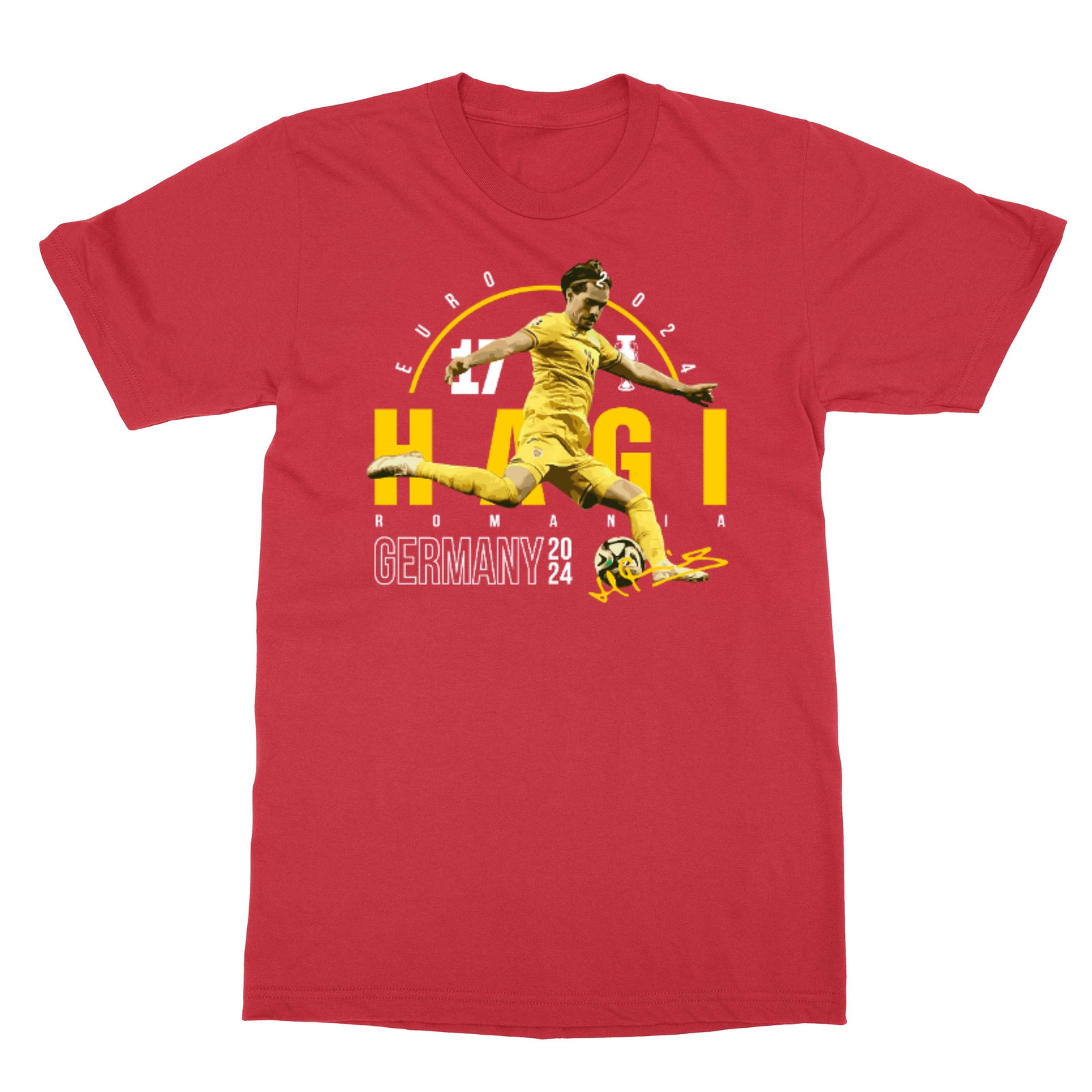 Romania Europe 2024 Tribute – Hagi Inspired for Fans Unisex T-Shirt