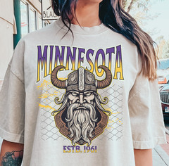 Minnesota Viking Graphic Tee – Vintage Fan Design, Comfort Colors, S-3XL