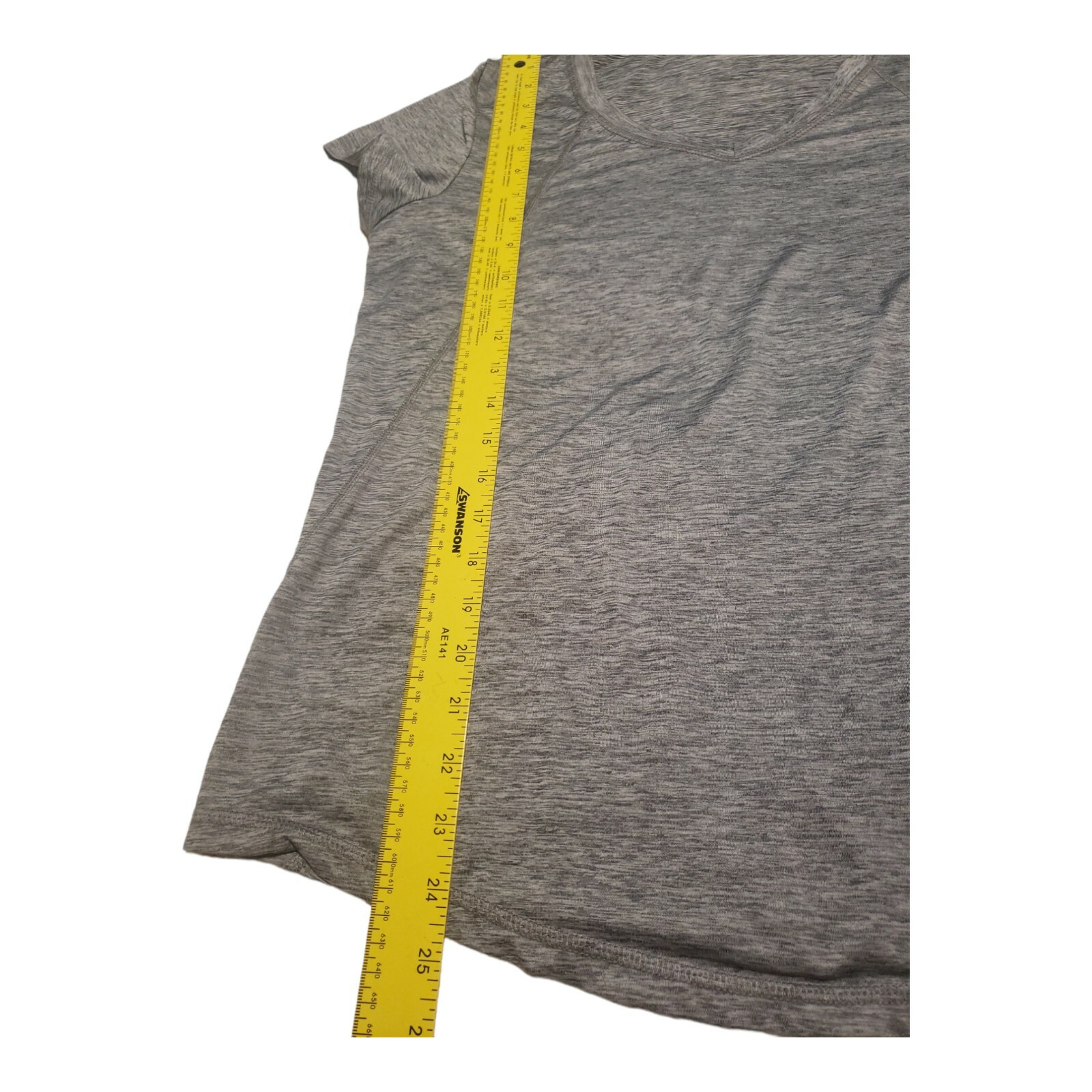 Women Tee shirt Xersion Gray V neck Semi-Fitted T-Shirt (Women's Medium) gallery