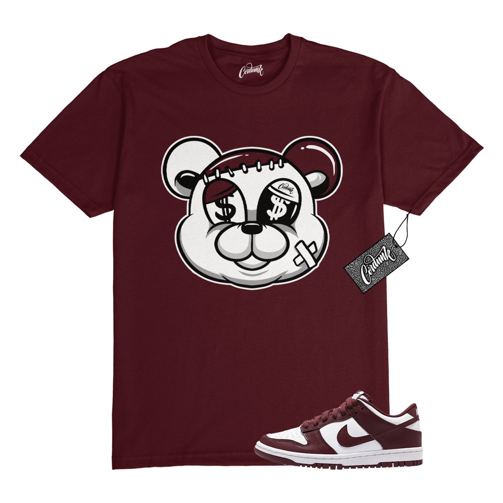 Dunk Team Red White Low Maroon Burgundy T Shirt Match STITCH