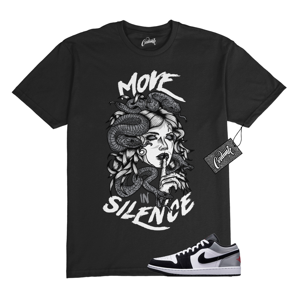 1 Black Matte Silver White Fire Red T Shirt Match MIS gallery