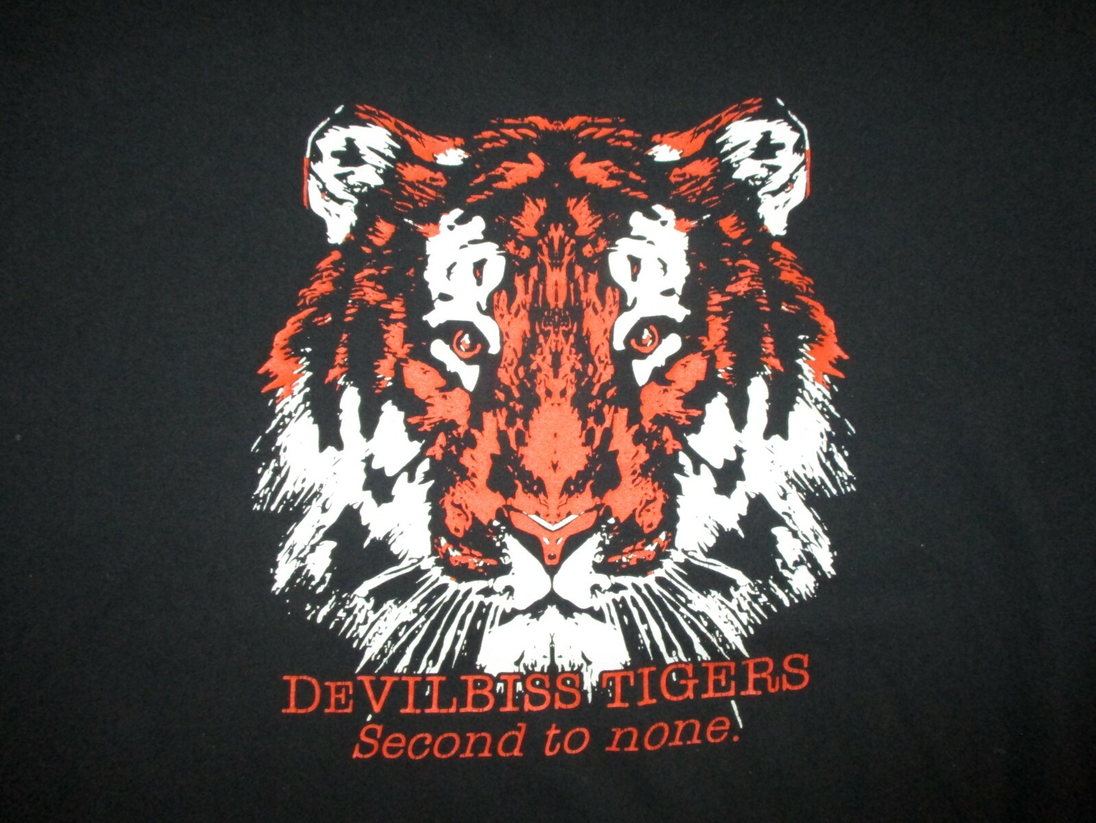 vtg DEVILBISS HIGH SCHOOL T SHIRT Defunct Toledo Ohio TIGERS Second To None LG gallery