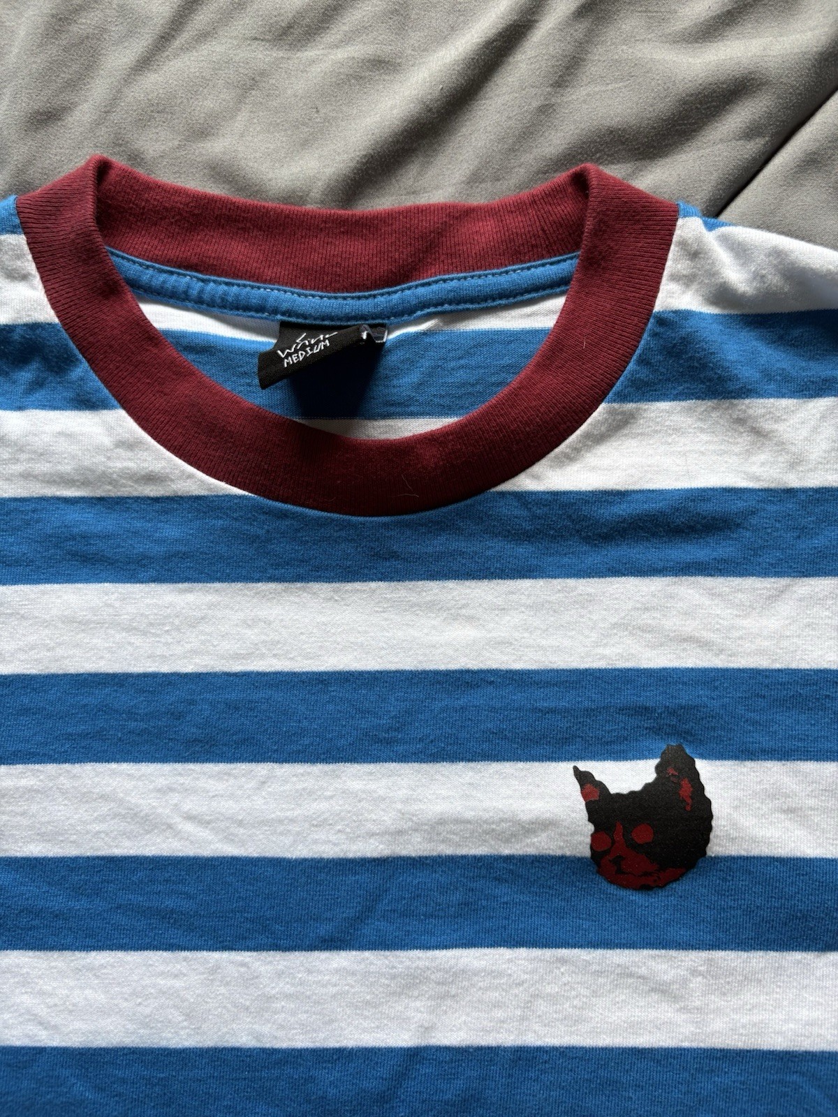 GOLF WANG Killcat Striped Tee Blue White Red Size M gallery