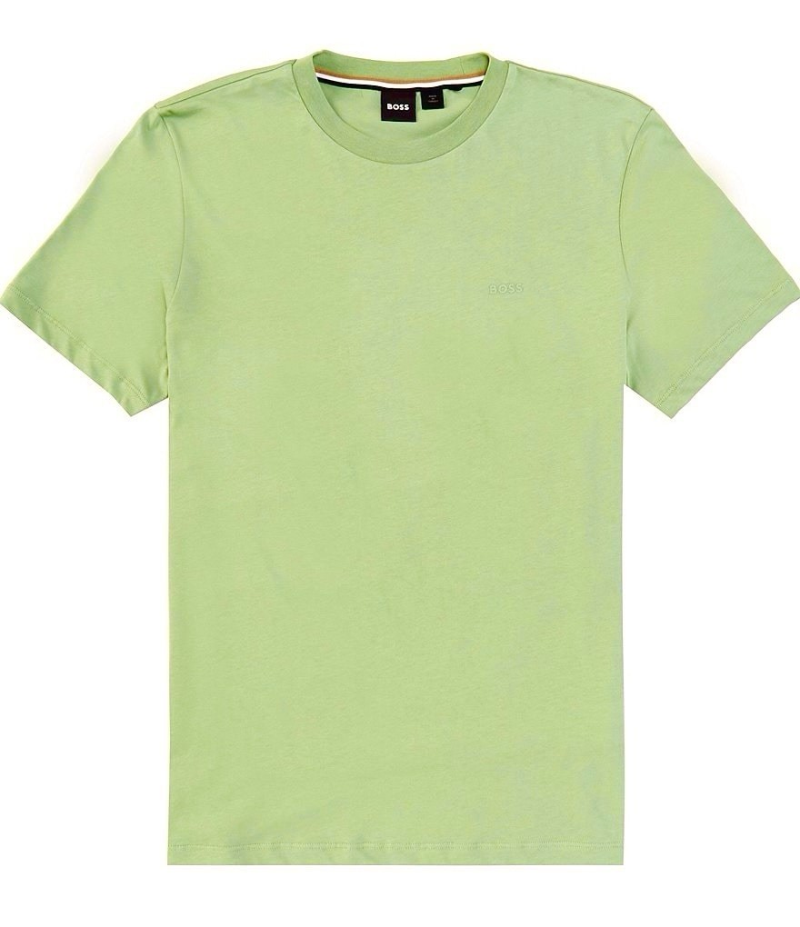HUGO BOSS Men’s Big & Tall Thompson T-Shirt with 3D Logo in Open Green gallery