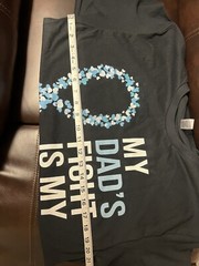 Size Large Prostate Cancer Awareness Light Blue Ribbon Dad Survivor T-Shirt