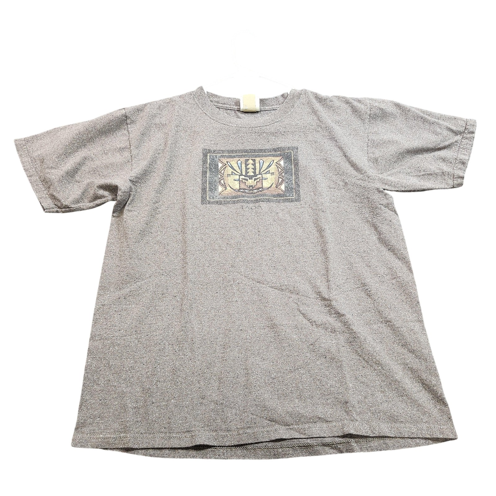 Vintage Eco Mountain Shirt Mens Large Brown Taos Southwestern Graphic Tee
