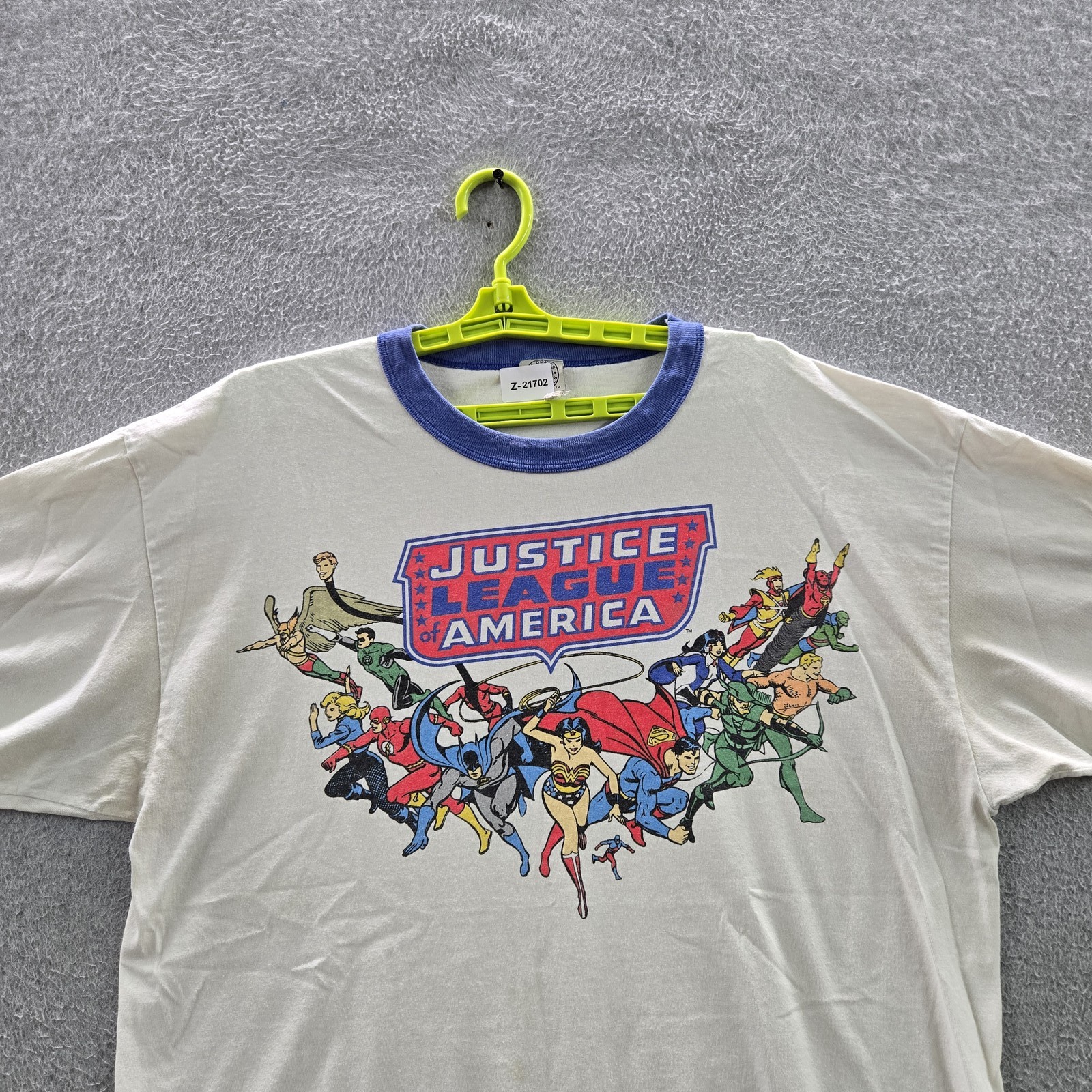 DC Comics Men Shirt XL White Graphic Justice League Ringer Short Sleeve Logo gallery