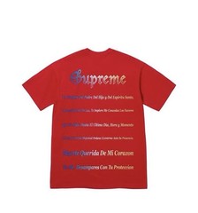 Supreme Men’s Red Grim Reaper Graphic Print Crew Neck Cotton T-Shirt Size M