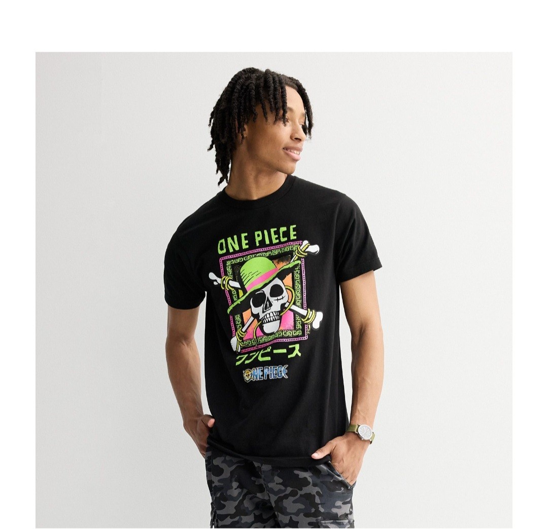 One Piece Netflix Short Sleeve Shirt NEW SEALED Adult Size Large Black Mens gallery