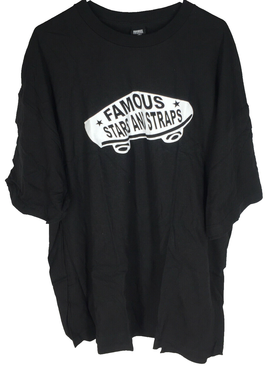 Vintage Y2K Famous Stars and Straps Skateboard Shirt Size XXL NEW Black gallery