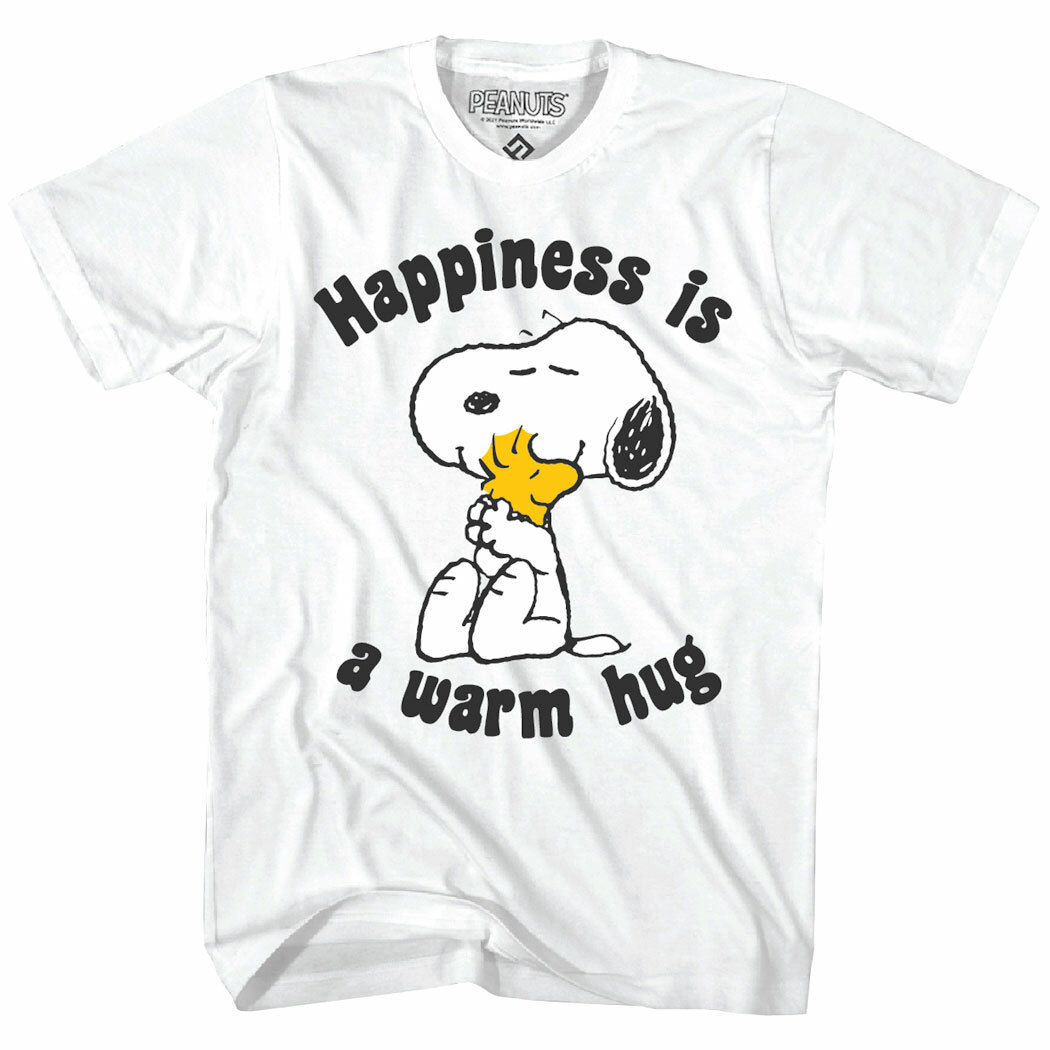 Snoopy and Woodstock Happiness is a Warm Hug T-Shirt gallery