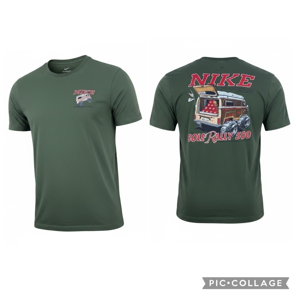 Nike Sportswear Men's M Cargo Khaki Off Road 4x4 Van Graphic T-Shirt Cotton gallery