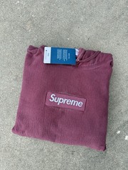men’s size medium supreme box logo bogo hoodie 2021 plum used authentic FW21