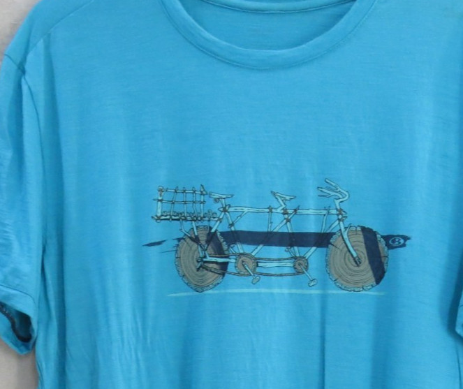 Icebreaker T Shirt XL Men's Merino Wool Short Sleeve Tee Blue Outdoor *STAINS gallery