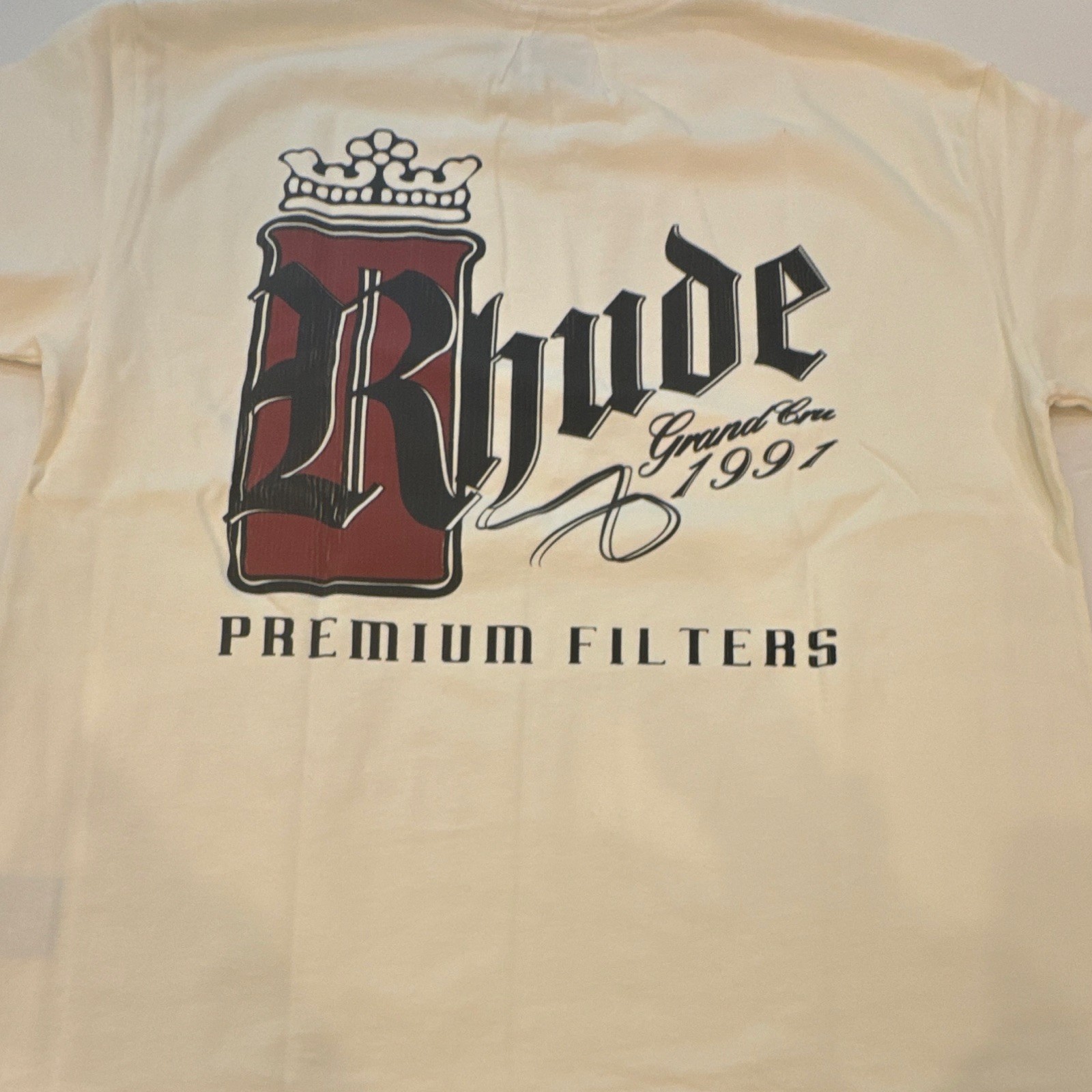 RHUDE Fumar S1 Tee Men's M White Black Red Cotton Graphic Logo Crew Neck gallery