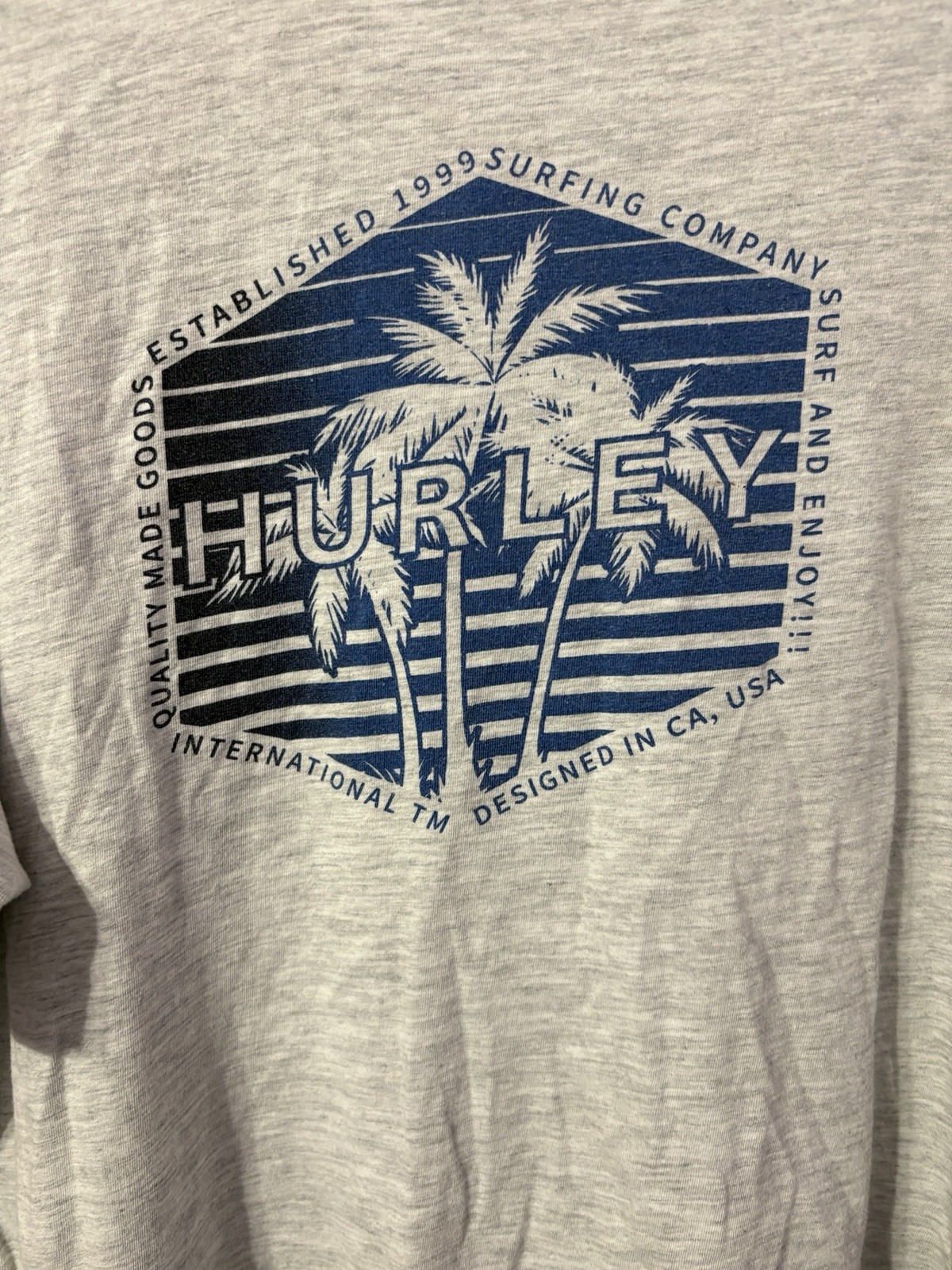 Hurley Men's Gray Graphic T-Shirt SZ L SInce 1999 98 cotton gallery