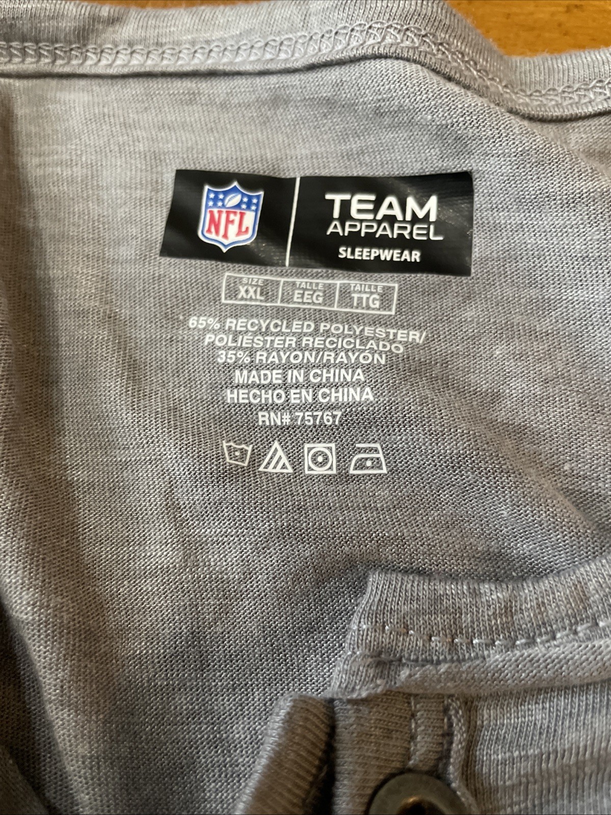 NFL Dallas Cowboys Team Apparel Mens XXL Lightweight Gray L/S Henley Shirt NEW gallery