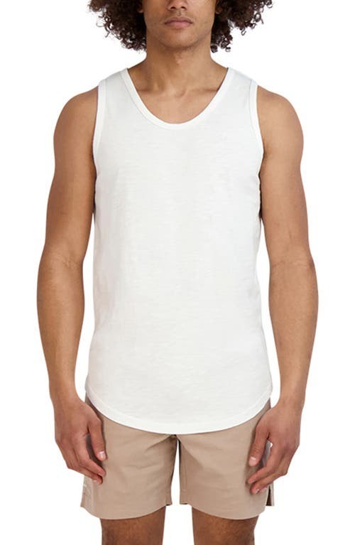 Goodlife Sun Faded Slub Scallop Tank Men's XXL White Solid Scoop Neck Pullover gallery