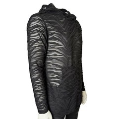 SHRINE GOTHIC DECAYED SHREDDED MATRIX BLACK BURNING MAN RAVE TECHNO SHIRT HOODIE