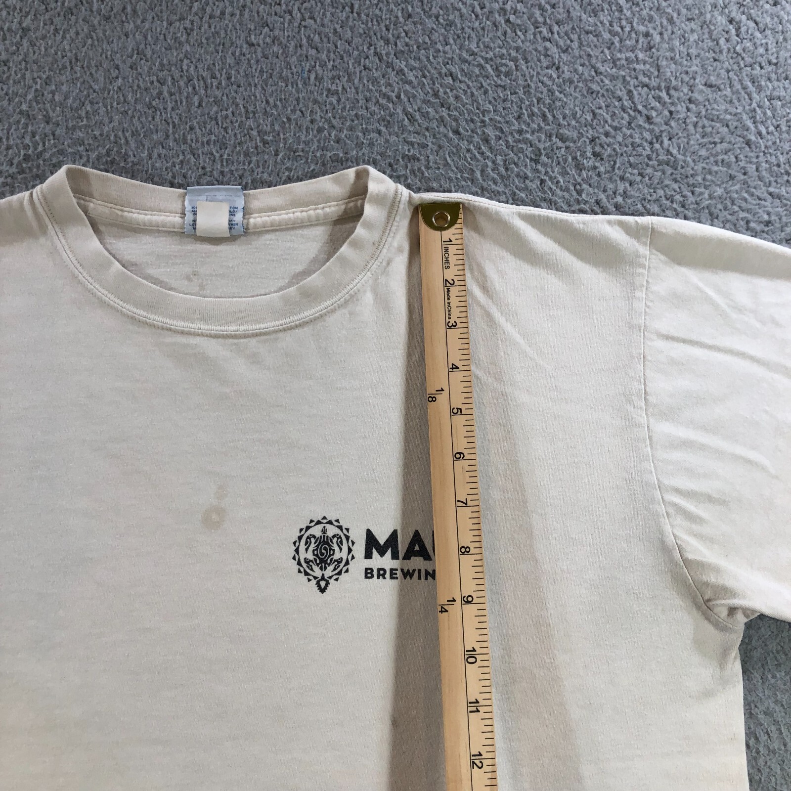 crazy shirt maui brewing T shirt mens L cream tan coconut dye gallery