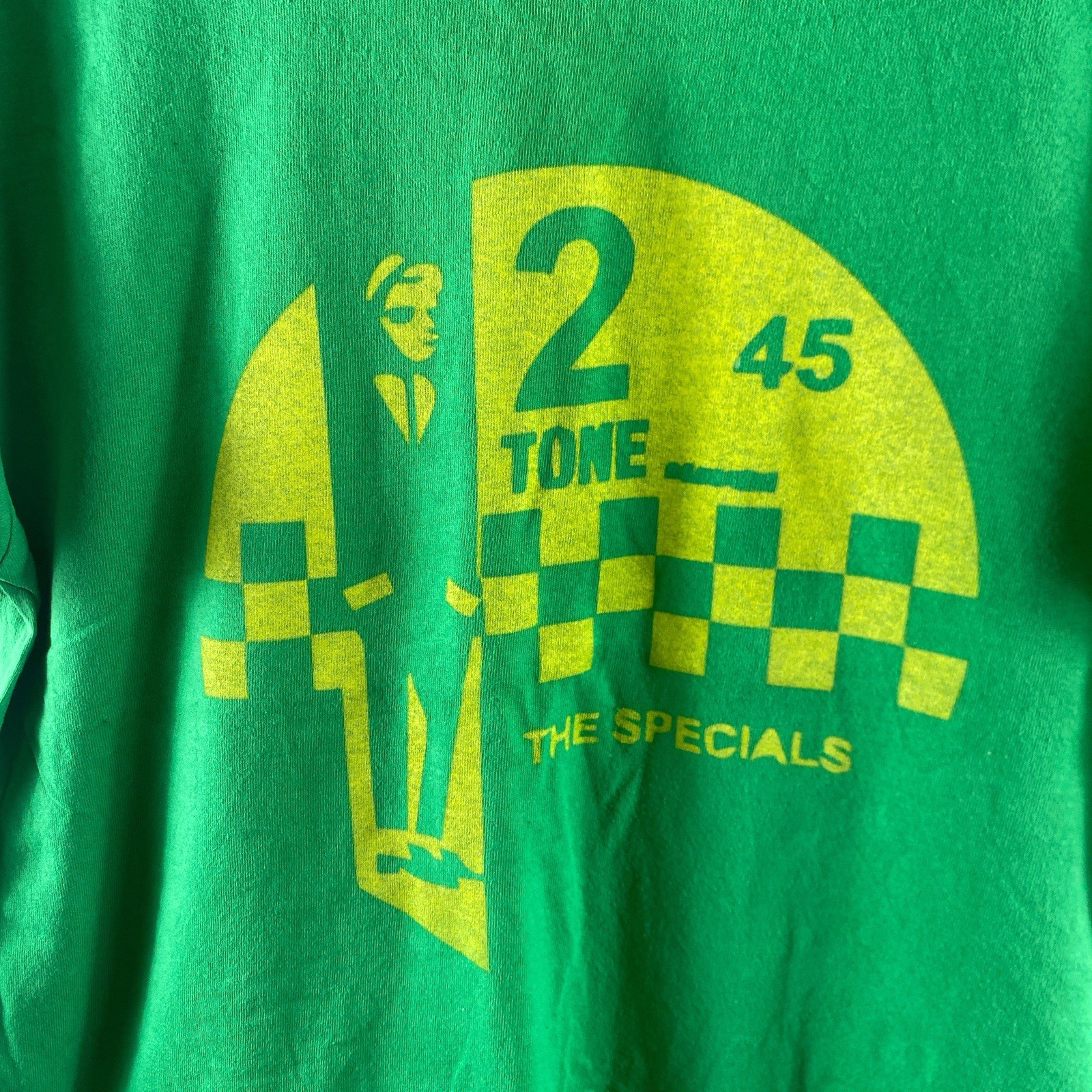 The Specials 2 Tone T Shirt L Size Large Green 45 RPM Records Crew Neck gallery