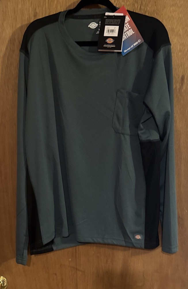 Dickies Men’s Shirt Temp-iQ Performance Cooling Long Sleeve Green/Black