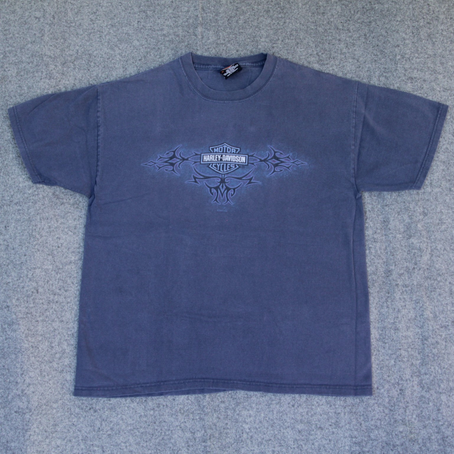 Harley Davidson T Shirt M VTG Y2K Tribal Tattoo Faded Rio Grande Valley Pharr TX gallery