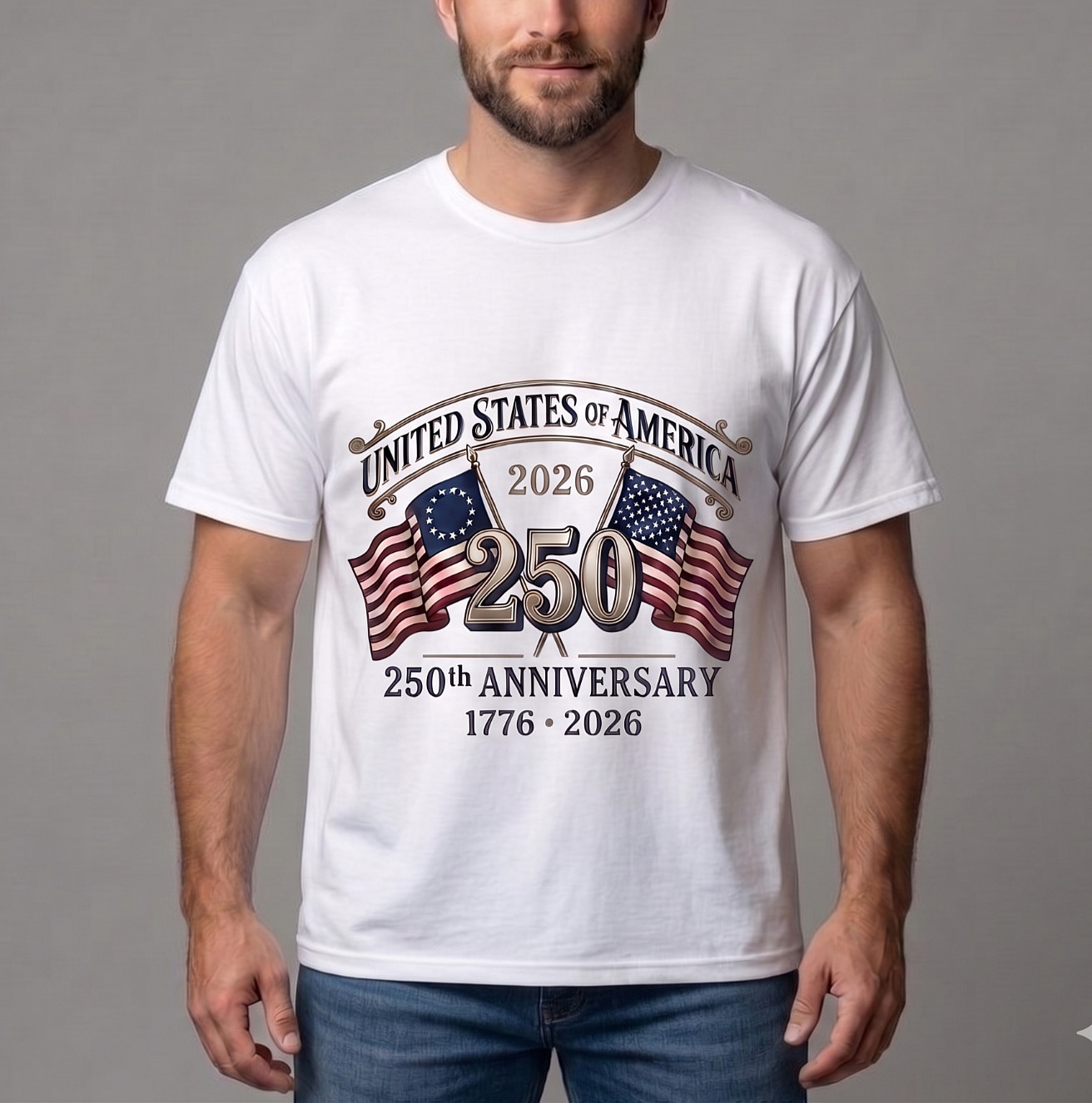 US 250th Anniversary Freedom Shirt Mens Patriotic Independence Day Graphic Tee