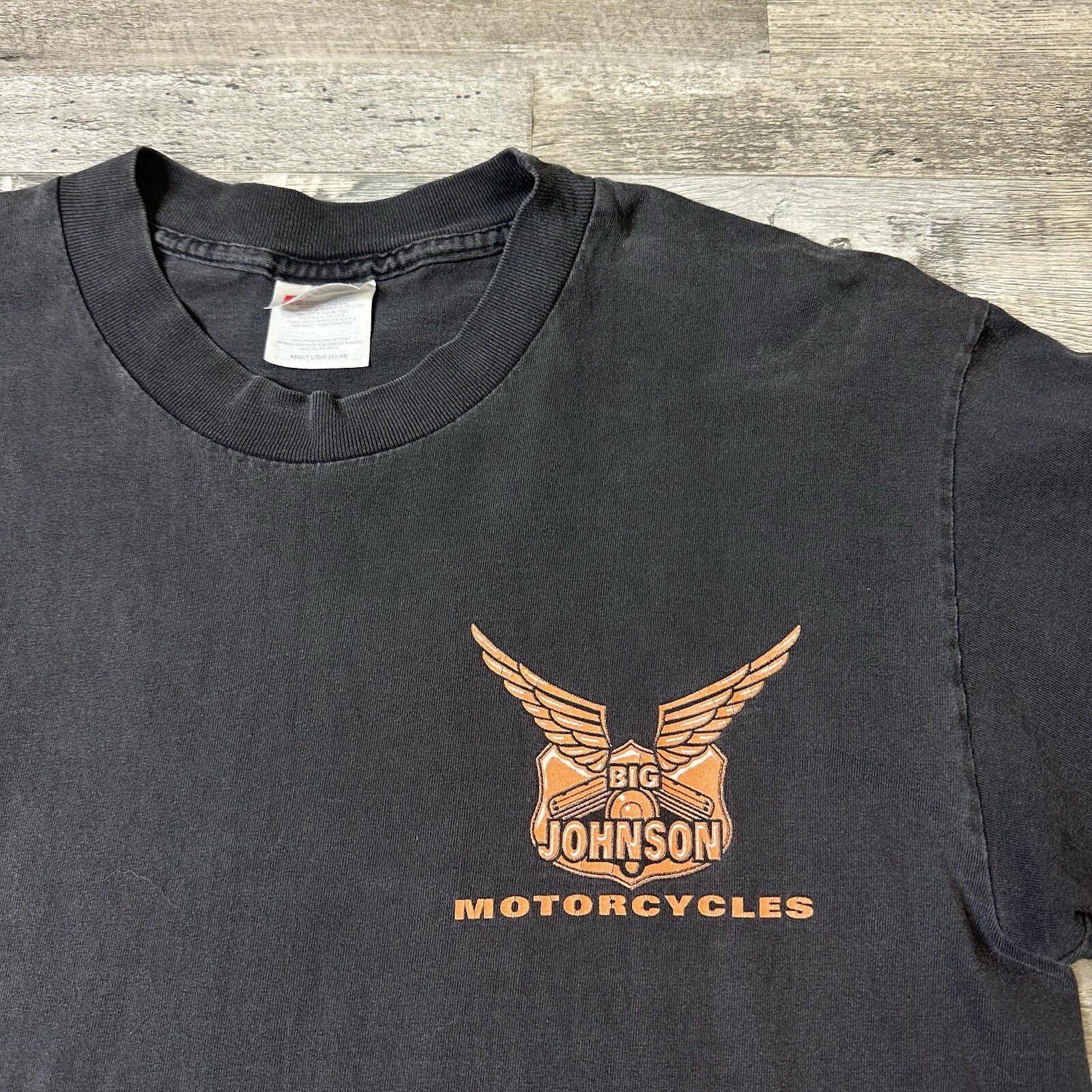 Vintage Big Johnson Motorcycles T Shirt Snatch Kisses And Vice Verse Size Large gallery