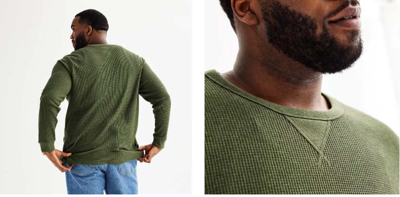 SONOMA Mens B&T Waffle Thermal Crewneck L/S T-SHIRT LT XLT 3XLT (4 Colors) NWT gallery