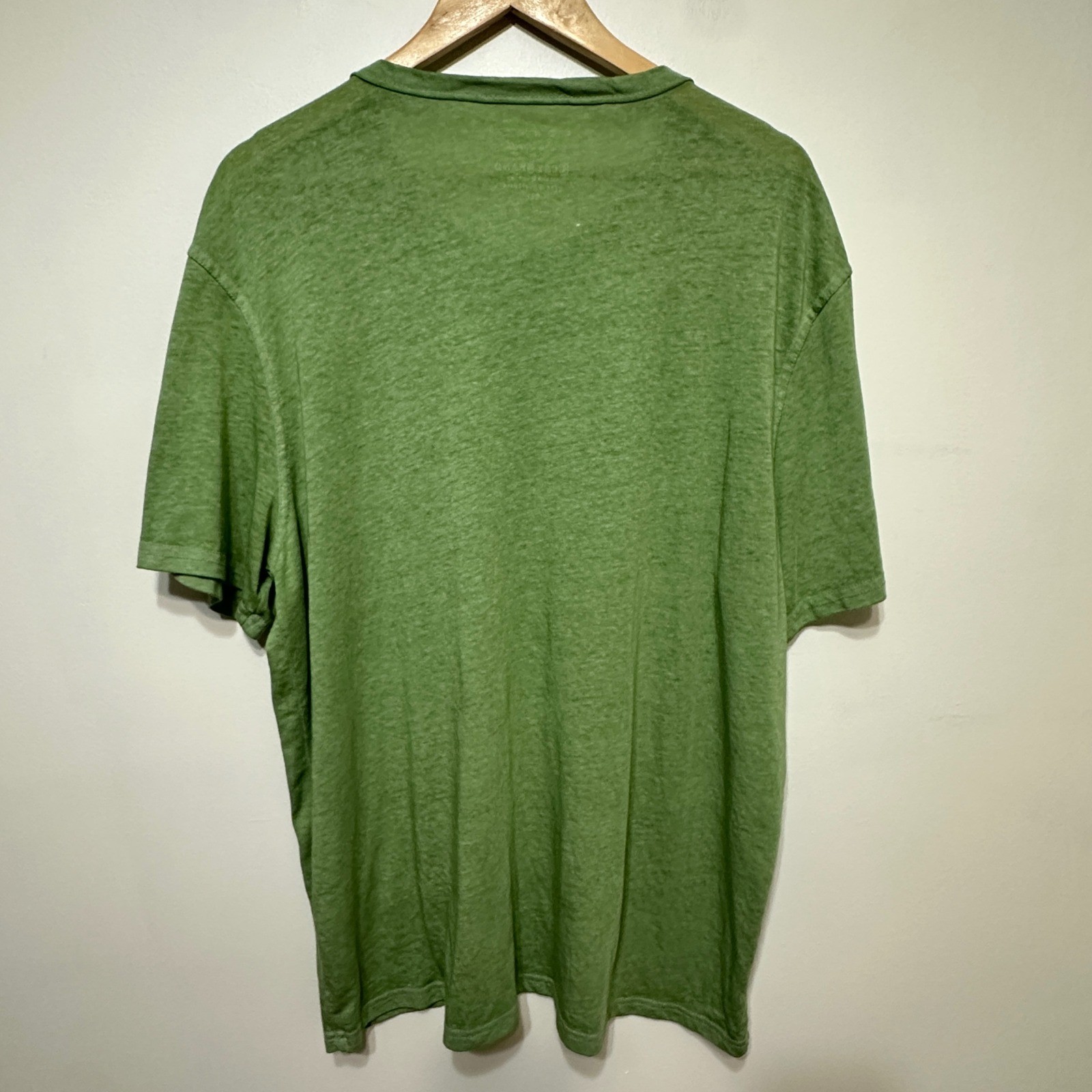 Lucky Brand Venice Burnout Henley Shirt Green Short Sleeve Mens XXL Casual gallery