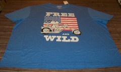 PEANUTS SNOOPY MOTORCYCLE Free and Wild T-Shirt Big and Tall 4XL 4XB NEW w/ Tag