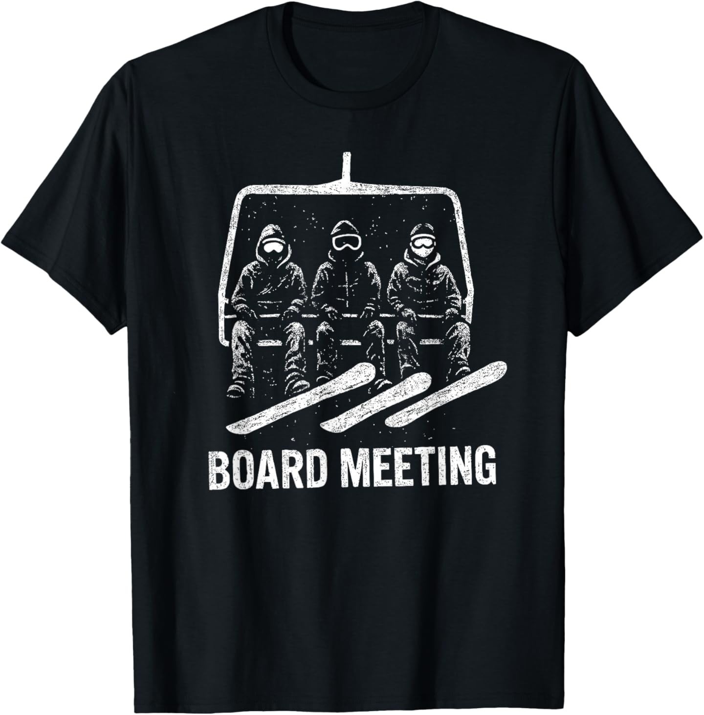Snowboard Board Meeting Ski Lift Skier Winter Sports T-Shirt