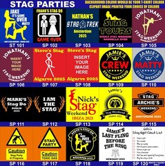 Personalised Custom Printed T Shirt Printing Design Your Own Stag Do Hen Party