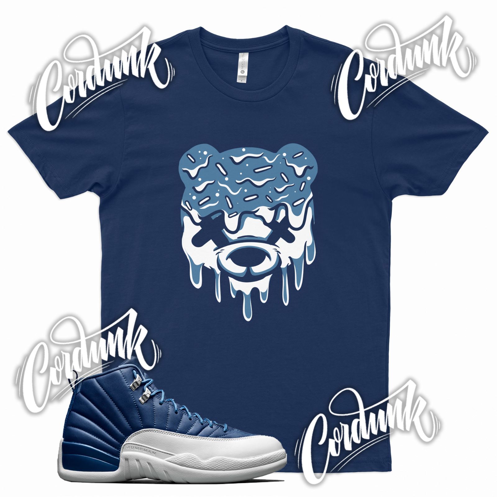 Indigo CREAM BEAR T Shirt for J1 12 Indigo Legend Obsidian Blue Flint gallery