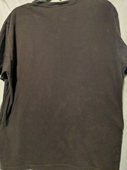 POINT ZERO Men’s Grey Neck Short Sleeve Grunge Velvet Eagle Shirt Sz L