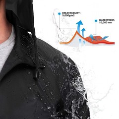 Mens Rain Jacket Cycling Running Waterproof Raincoat Hood Windbreaker Hiking