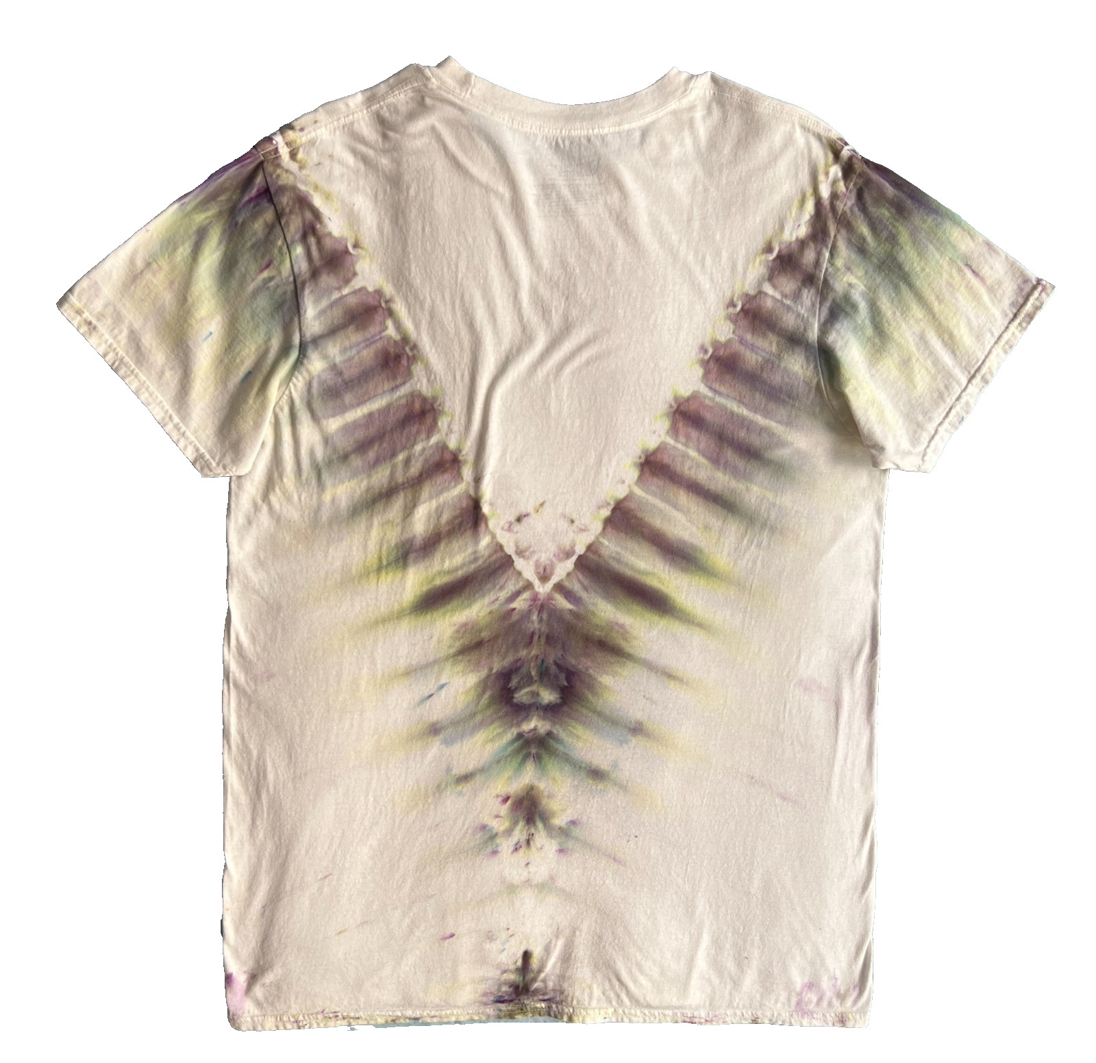 NEW Chevron Ice Tie Dye T-Shirt, Unisex L SS, Purple Blue Green gallery