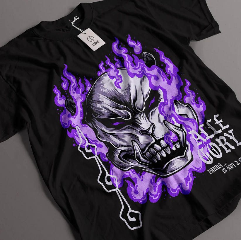 Anime Jujutsu Kaisen Panda Black T Shirt Size S - 5XL gallery