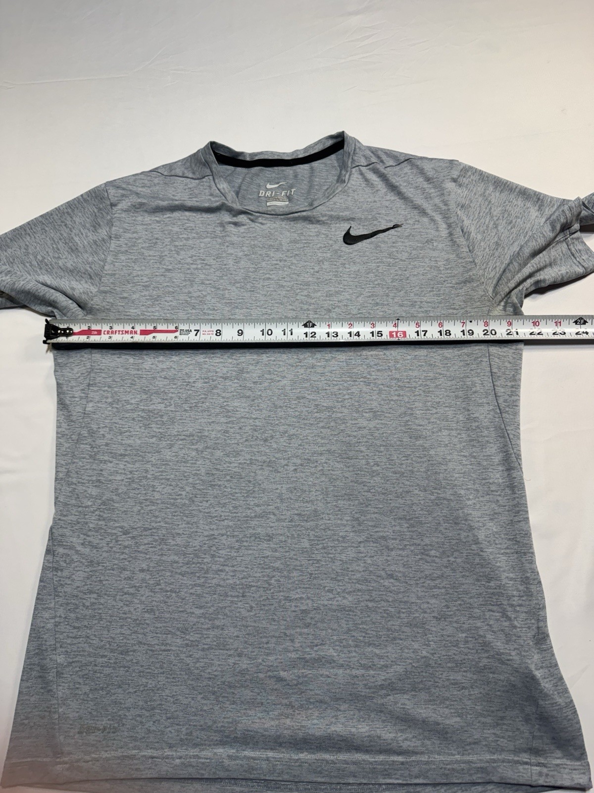 Nike T Shirt Mens L Medium Grey Heather Dri Fit Breathable Lightweight Training gallery